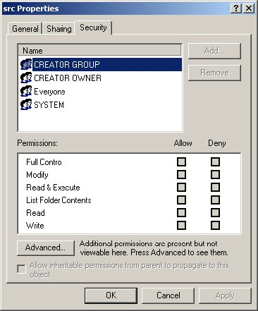 Image properties-security